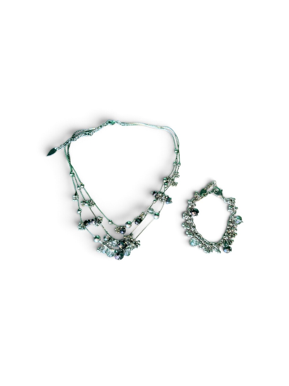 Coldwater Creek Crystal Necklace and Bracelet Set